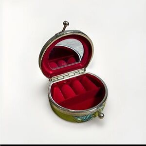 Chic Red and Silver Jewelry Box
